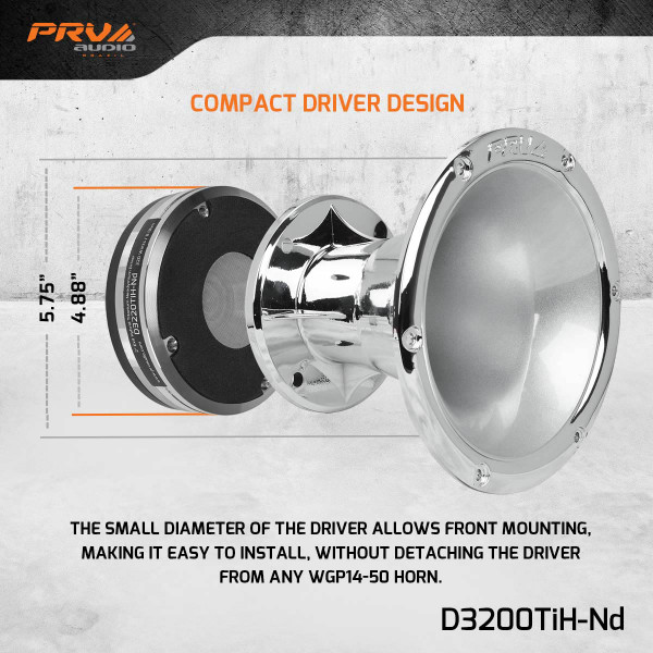 Main product image for PRV Audio D3220TiH-Nd 2" Neodymium Horn Driver 294-3430